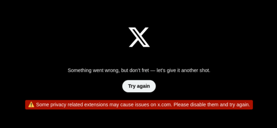 X (Twitter) down