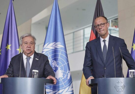 Merz sagt bei Guterres-Besuch auch künftig UN-Beitragszahlungen zu