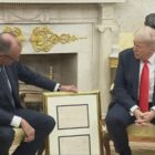 Merz und Trump tauschen im Oval Office Höflichkeiten aus