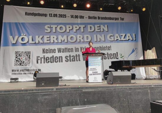 Wagenknecht wirft Israel bei Gaza-Demo "Vernichtungskrieg" vor