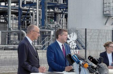 Merz warnt bei "Wahlkampftermin" in Sachsen-Anhalt vor AfD-Wahl