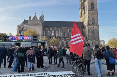 Proteste in Magdeburg vor konstituierender Sitzung des Landtags